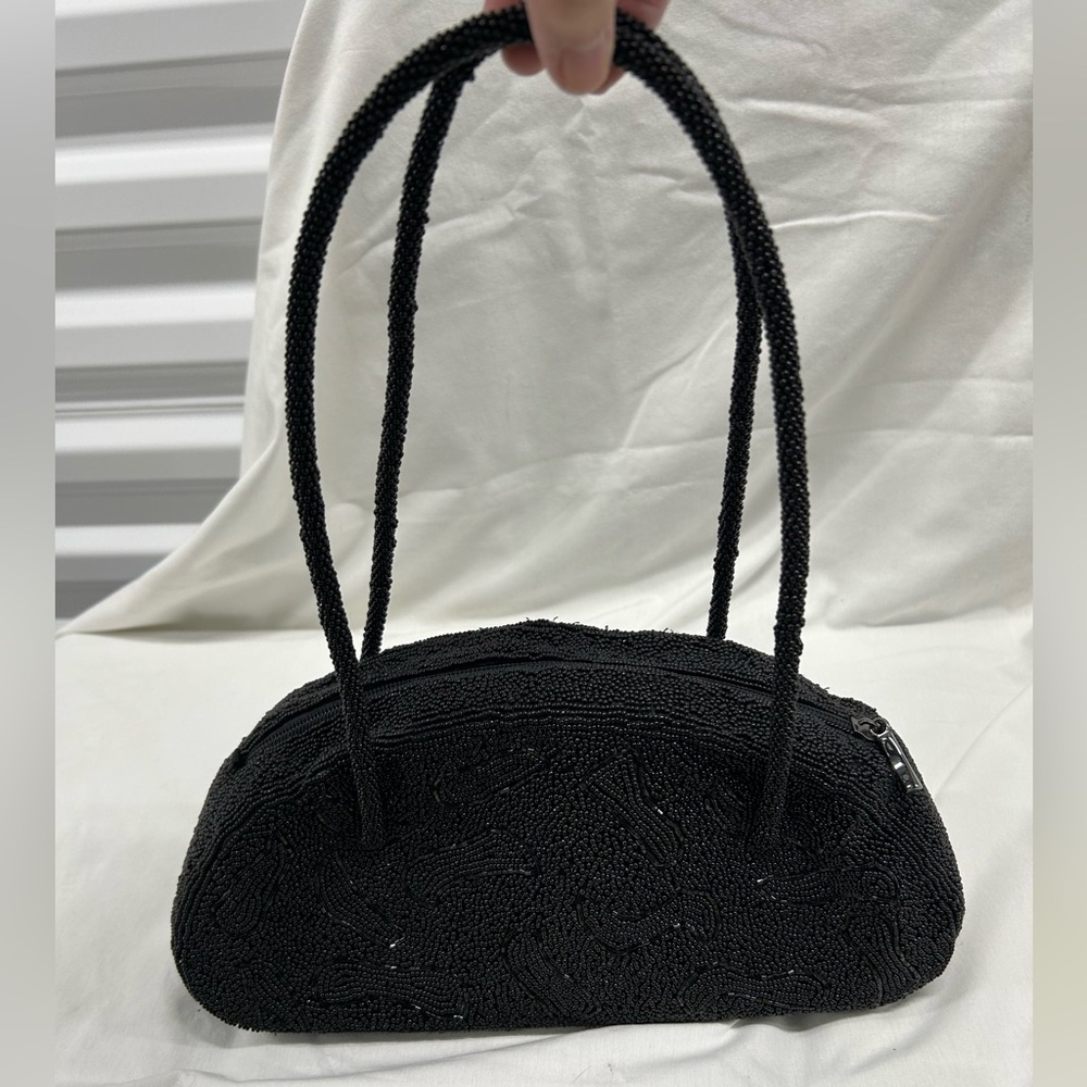 Black Beaded Handbag